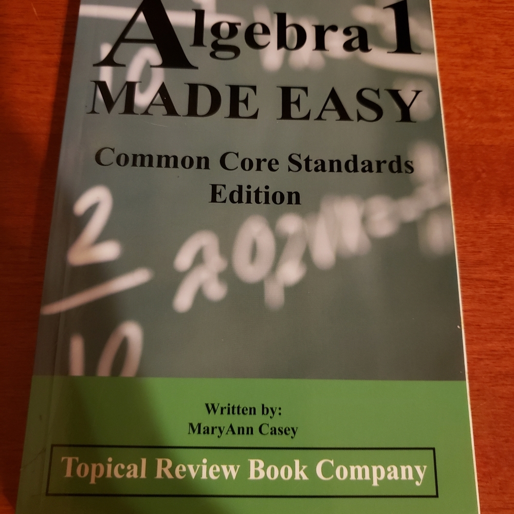 Algebra 1, Made Easy, paperback book.
